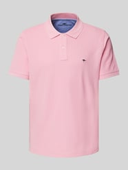 Regular Fit Poloshirt mit Logo-Stitching von Fynch-Hatton Pink - 25