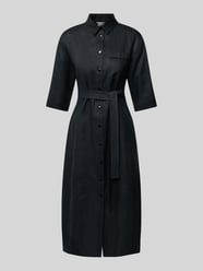 Leinenkleid mit Brusttasche Modell 'SALUTE' von MM - 12