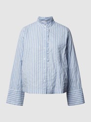Overhemdblouse met streepmotief, model 'SERAFINA' van Selected Femme Blauw / turquoise - 17