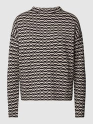 Gebreide pullover met all-over motief van Christian Berg Woman Beige - 20