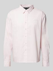 Oversized Freizeithemd mit Label-Stitching Modell 'RATON' von Pegador Pink - 2