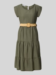 Knielanges Kleid aus Viskose-Mix mit Kappärmeln Modell 'Li44neaa' von ZABAIONE - 43