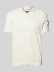 Slim Fit Leinen-Poloshirt mit Umlegekragen Modell 'LAKE' von SELECTED HOMME Beige - 8