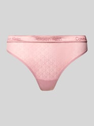 Stringi z Wzór z logo od Calvin Klein Underwear Fuksjowy - 30