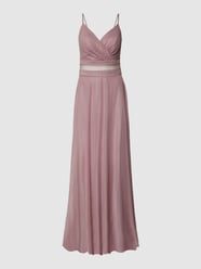 Abendkleid mit semitransparentem Einsatz von TROYDEN COLLECTION Lila - 15