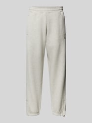 Regular fit sweatpants met labelstitching, model 'Script' van BLKVIS Grijs / zwart - 36