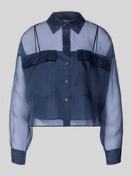 boxy fit blouse met lange mouwen van semi-transparante zijde model 'COLOMBIA' van Weekend Max Mara - 32