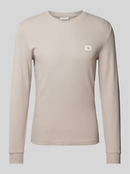 Longsleeve mit Label-Stitching von Calvin Klein Jeans Beige - 38