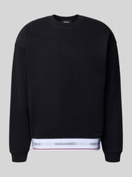 Relaxed fit sweatshirt van puur katoen met elastische zoom van Dsquared2 Ready to Wear - 8