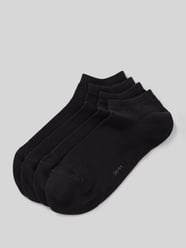 Sneakersocken mit gerippten Bündchen Modell 'Solid' im 4er-Pack von Esprit Schwarz - 30