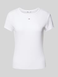 Slim Fit T-Shirt mit Label-Stitching von Tommy Jeans Weiß - 29