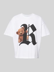 T-Shirt mit Motiv- und Label-Print von Review Weiß - 19