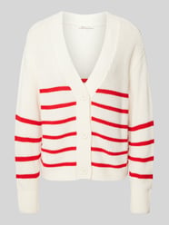 Relaxed Fit Strickjacke aus Baumwoll-Mix mit V-Ausschnitt von Tom Tailor Denim - 45