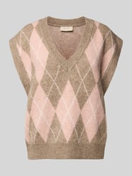 Pullunder mit V-Ausschnitt Modell 'Grsargyle' von FREE/QUENT Pink - 42