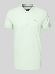 Slim Fit Poloshirt mit Logo-Stitching von Tommy Jeans Grün - 33