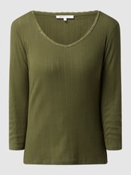 Shirt mit Lochmuster  von Tom Tailor Denim Grün - 10