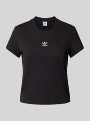 T-Shirt mit Label-Stitching von adidas Originals Schwarz - 8