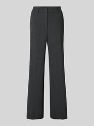 Wide leg stoffen broek met achterzakken, model 'AMELIE' van Cambio Grijs / zwart - 41