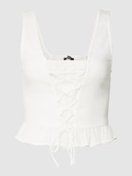 Top mit Schnür-Detail Modell 'KARITA' von Gina Tricot Weiß - 16