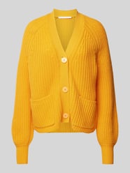 Cardigan mit Knopfleiste von Herzensangelegenheit Orange - 3