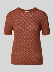Strickshirt mit Lochstickerei von Jake*s Collection - 33