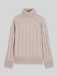 Relaxed Fit Rollkragenpullover aus reiner Wolle von Tommy Hilfiger Beige - 41