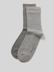 Socken mit Label-Print im 2er-Pack von camano Grau - 1