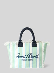 Shopper mit Label-Print und Fransen Modell 'VANITY' von MC2 Saint Barth - 12