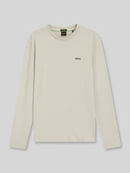 Regular Fit Langarmshirt aus Baumwoll-Mix Modell 'Tee Long' von BOSS Green Beige - 31