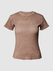 T-Shirt mit Muschelsaum von Guess Beige - 20