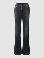 Jeans mit Label-Patch Modell 'Paris' von Cambio Grau - 9