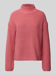 Loose Fit Strickpullover aus schwerer, reiner Bio-Baumwolle von Marc O'Polo Rot - 18