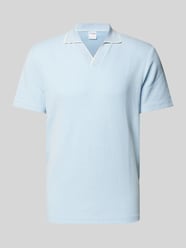 Regular Fit Poloshirt mit Reverskragen Modell 'ADLEY WAFFLE' von SELECTED HOMME Blau - 2