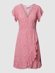 Knielanges Wickelkleid mit Volants Modell 'FINI' von Vila Pink - 9