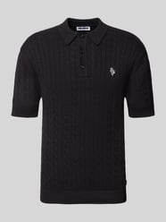 Slim Fit Poloshirt mit Zopfmuster von REVIEW - 13