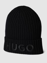 Beanie mit Label-Stitching von HUGO Schwarz - 41