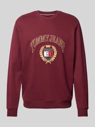 Regular Fit Sweatshirt mit Label-Stitching von Tommy Jeans Bordeaux - 7