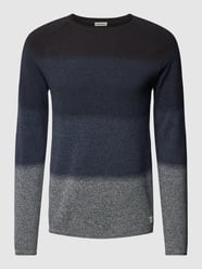 Strickpullover mit Label-Patch Modell 'HILL' von Jack & Jones Blau - 12