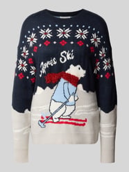 Strickpullover im Allover-Look mit Rundhalsausschnitt von Christian Berg Woman - 39