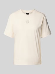T-shirt o kroju regular fit z obszyciem kamieniami stras od BOSS - 17