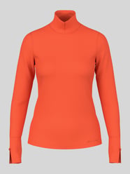 Longsleeve mit Stehkragen und Zierknöpfen von Marc Cain Orange - 34