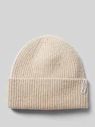 Beanie met scheerwol in riblook van Marc O'Polo - 45