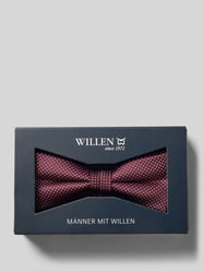 Fliege aus reiner Seide von Willen Bordeaux - 4