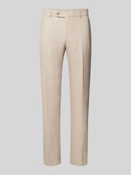 Slim Fit Leinenhose mit Bügelfalten Modell 'Shiver' von Carl Gross Beige - 19