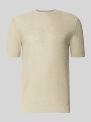 T-shirt van mix van linnen en viscose met ronde hals van Antony Morato Beige - 15