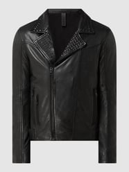 Lederjacke im Biker-Look Modell 'Ranaan' von Gipsy Schwarz - 36