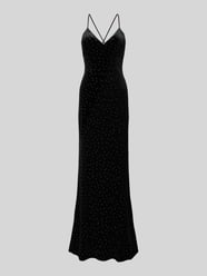 Abendkleid mit Ziersteinbesatz von Jake*s Cocktail Schwarz - 7