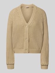 Relaxed Fit Cardigan in Strick-Optik Modell 'CHARLIE' von NOISY MAY® Beige - 6