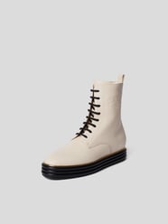 Schnürboots mit Label-Prägung von Bally Beige - 1