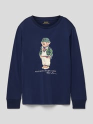 Longsleeve mit Motiv- und Label-Print von Polo Ralph Lauren Teens Blau - 37